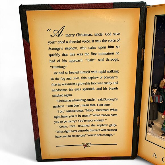 VTG Dept 56 A Christmas Carol Charles Dickens Animated Music Book - Picture 4 of 16